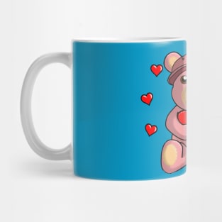 Pink Bear Hug - Hearts (MadMorph) Mug